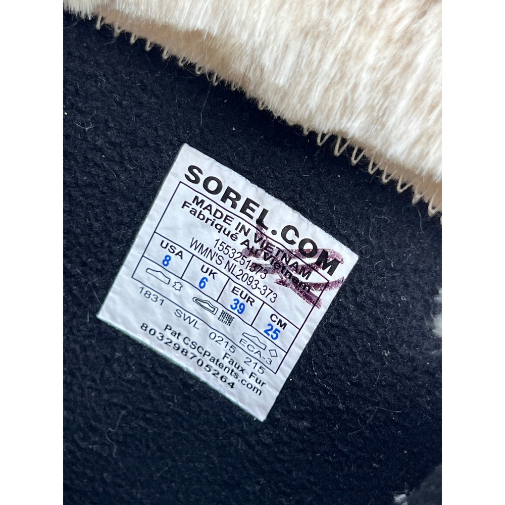 Sorel Tofino Tan Black Faux Fur Waterproof Winter Boots NL2093-373 Womens 8 - Picture 7 of 9